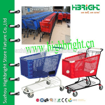 supermarket plastic trolley cart